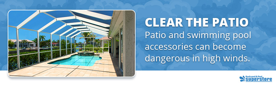 Clear the patio