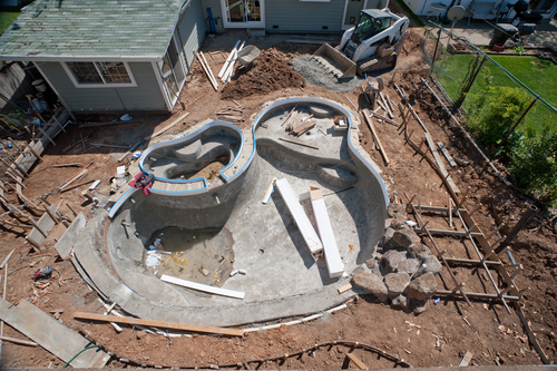 swimming pool under construction