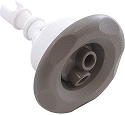 Waterway Plastics 212-6927 3 in. Mini-Storm II Twin Eyeball Snap-In Spa Jet Internals with Five-Scallop Escutcheon; Gray