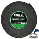 Primal Accessories Commercial Grade Backwash Hose 2 inch x 100 feet, 3 Bar / 43.5 psi - Black