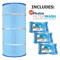 Pleatco Cartridge Filter PSR70-M4 Sta-Rite Posi-Flo II PTM70 T-70TX T-70TXR 70GPM-TX 70TX 70TXR open w/12 concentric slots WC108-572SX  (Antimicrobial) w/ 3x Filter Wash