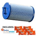 Pleatco Filter Cartridge Waterway Teleweir 35 SF (Antimicrobial) w/ 6x Filter Washes