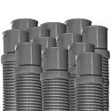 Puri Tech Heavy Duty Above Ground Pool Filter Hose, 1.25 Inch x 3 foot - 12 pack