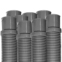 Puri Tech Heavy Duty Above Ground Pool Filter Hose, 1.25 Inch x 3 foot - 8 Pack