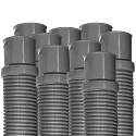 Puri Tech Heavy Duty Above Ground Pool Filter Hose, 1.25 Inch x 3 foot - 9 Pack