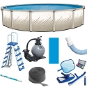 Puri Tech Bulldog 15 ft Round, 52 inch Deep, Above Ground Pool Kit