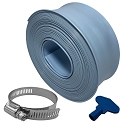 Puri Tech Durable Pool Filter Backwash Drain Hose Clamp and Key Included, 2 inch x 50 foot