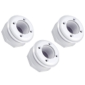 3 Pack Hayward Wall Fitting Nylon FiberGlass White 1.5 FPT