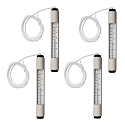 4 Pack- Pentair Rainbow 127 Tube Thermometer w/ABS Case & 3' Cord R141036