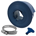 Puri Tech Pool Filter Backwash Hose, Clamps Included, Heavy Duty , Weather and Chemical Resistant Vinyl, 2 in x 50 ft