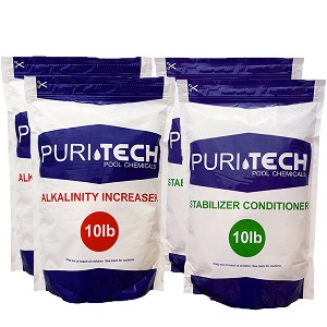 Puri Tech Chemicals 20 lb Alkalinity Increaser and 20 lb Stabilizer Kit