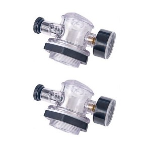2 Pack- Generic Air Relief Valve & Gauge  273564- Clear