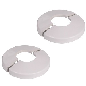 2 Pack Escutcheons White Snap-On Snap Tite Hand Rail Base Trim Cover ST1970WH
