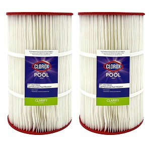 Clorox Silver Advanced Pool Filtration Replacement Cartridge for Predator Clean & Clear, 50sq ft - 2 pack