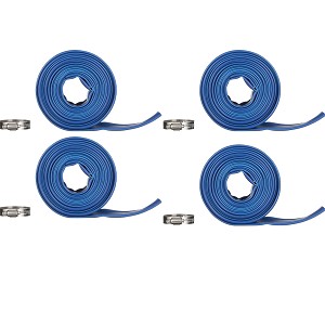 Blue Devil Backwash Hose 1-1/2"" x 25' w/ Clamp Shrink Wrapped (22 mil hose) 4 Pack