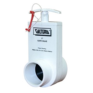 Valterra PVC Unibody Valve Slip x Spigot w/Gate Keeper White 2" 2202X