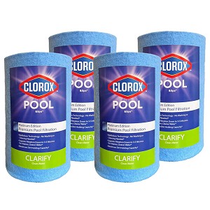 Clorox Platinum Premium 4 Pack Pool Filtration Replacement for Intex Cartridge A/C 1-pack 29000E C-4607 PC7-120 FC-3710