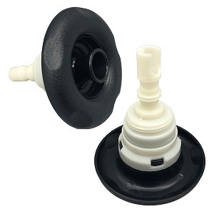 Waterway Large 5 Scallop Thread-In style  Poly Storm Directional jet insert in Black. 4" in Diameter