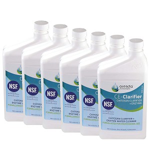 Orenda CE Clarifier Chitosan Plus Enzyme All Natural Swimming Pool Cleaner 6 Pk