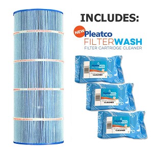 Pleatco Cartridge Filter PXST150-M Hayward X-Stream CC1500 (Antimicrobial)  CCX1500-RE 817-0150P MX1500-RE (Antimicrobial) w/ 3x Filter Wash