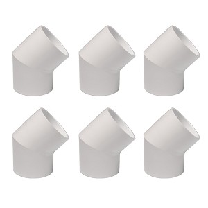 Puri Tech Schedule 40 PVC Fitting 1.5"" 45 Degree Ell Slip x Slip 6 Pack