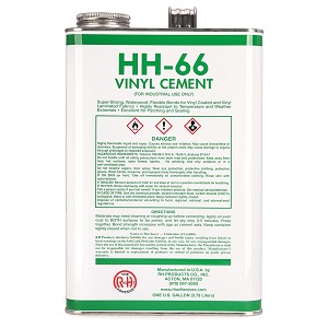 RH Adhesives Industrial Strength HH-66 Vinyl Cement Glue w/ Brush, 1 Gal, Clear