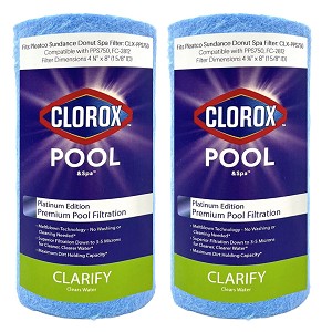 Clorox Platinum Premium 2 Pack Pool Filtration Replacement for Pleatco Sundance Donut Spa Filter PPS750 FC-2812