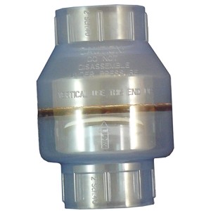 Swing Check Valve PVC Clear 1.5'' Slip x Slip