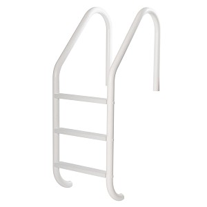 S.R. Smith 3-Step Swimming Pool Side Step Ladder 24 Inch White VLLS-103E-VW