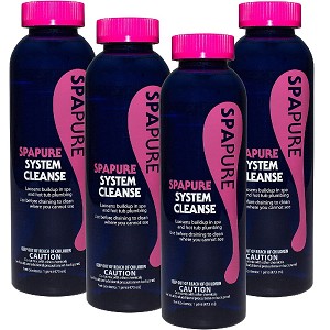 SpaPure System Cleanse Pipe and Cleaner Water Treatment Spas 1 Pint - 4 pack