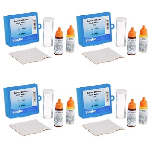 Taylor Technologies Drop Test, Chloride, Argentometric, Salt Pool & Spa Test Kit, 4 pack - .75 oz bottles