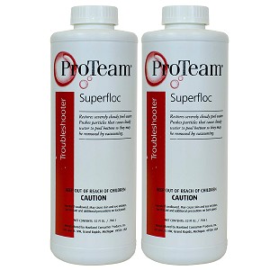 ProTeam Superfloc, Restores Severely Cloudy Swimming Pool & Spa Water, 1qt - 2 pack