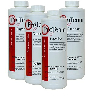 ProTeam Superfloc, Restores Severely Cloudy Swimming Pool & Spa Water, 1qt - 4 pack