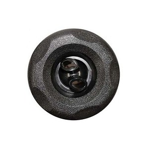 Waterway Mini Storm Twin Roto thread in style jet insert 5-Scallop in Black. 3" in diameter