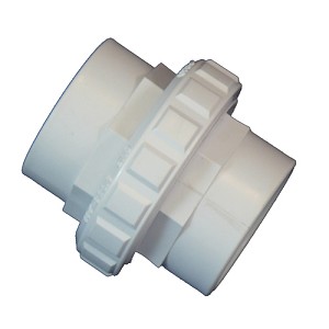 Flush Union PVC White 2" Slip x 2" Slip 