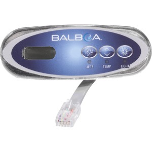 Balboa Topside Panel, VL Panel Series (Designed for VS/GS Systems) Mini Oval, 3-button : Jets, Temp & Light   52487