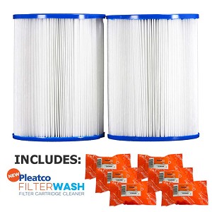 Pleatco Cartridge Filter PRB25SF-PAIR Dynamic Series Model DSF DFML-25C 817-5010 17-2464 R173433 w/ 6x Filter Washes