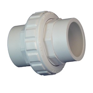 Flush Union PVC White 1.5"Slip x 1.5"Slip 