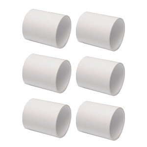 Puri Tech Schedule 40 PVC Fitting 1.5"" Coupling Slip x Slip 6 Pack