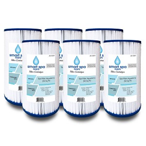 Smart Spa Supply Hot Springs Replacement for Free Flow, Aquaterra, others Spa Filter Cartridges, 50 sq ft - 6 pack