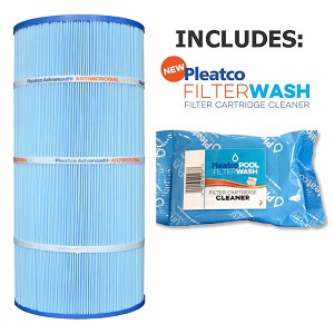 Pleatco Cartridge Filter PSR70-M4 Sta-Rite Posi-Flo II PTM70 T-70TX T-70TXR 70GPM-TX 70TX 70TXR open w/12 concentric slots WC108-572SX  (Antimicrobial) w/ 1x Filter Wash