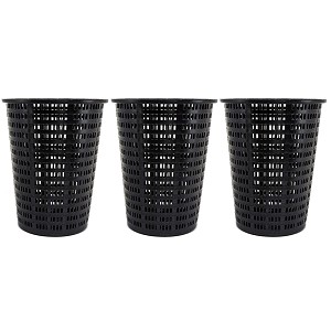 Hayward Leaf Canister Basket - Black 3 Pack