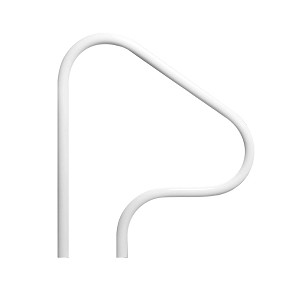 SAFTRON Figure 4 Return-to-Deck 3 Bend Pool Handrail- White