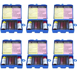 Taylor Technologies 3-Way Pool and Spa Test Kit, for Total Chlorine, Bromine, pH, 6 pack - .75 oz bottles