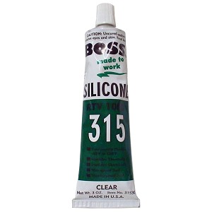 Boss Silicone RTV 100% 315 Clear Sealant, 3 oz. Tube Hot Tub Maintenance 31530