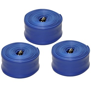 Blue Devil Backwash Hose 2" x 50' w/ Clamp Shrink Wrapped (22 mil hose) 3 Pack