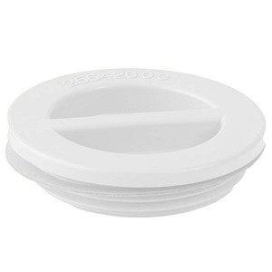 Custom Molded Products 25542-000-000 1.5" MPT White Flat Pool Plug with Gasket