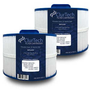 ClurTech Spa Filter Cartridge 35 Sq Ft for Bullfrog Spas - 2 pack