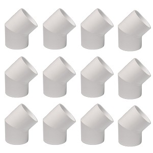 Puri Tech Schedule 40 PVC Fitting 2"" 45 Degree Ell Slip x Slip 12 Pack