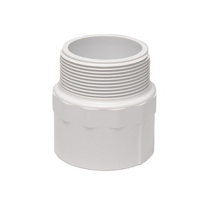 Puri Tech Schedule 40 PVC Fitting 1.5"" Male Adapter NPT Male x Socket